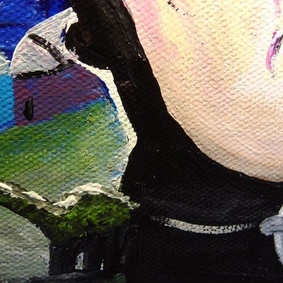 12"×16" Edward Scissorhands hand painted single piece canvas Original gothic emo - Picture 2 of 7